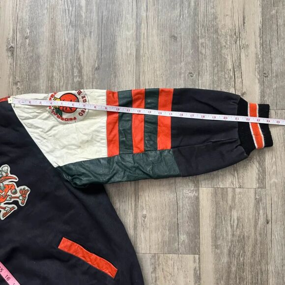 Vintage Jeff Hamilton NCAA Miami Hurricanes Orange Bowl Leather Jacket Size M - Picture 16 of 16